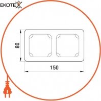 Рамка подвійна, Enext, 222