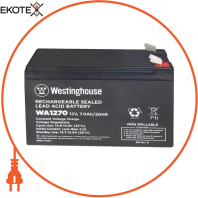 Батарея аккумуляторная свинцово-кислотная Westinghouse 12V, 7Ah, terminal F2, 1шт