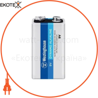 Щелочная батарейка Westinghouse Dynamo Alkaline 9V/6LR61 Крона 1шт/уп shrink