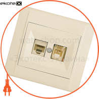 Розетка компьютерная двойная САТ 5 + TF EBPO
