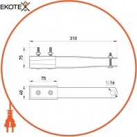 Enext p022001 анкерный изолированный зажим e.i.clamp.pro.16.50.b, 16-50 кв.мм