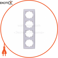 Рамка 4-а вертикальна б/вст 703-0225-154 Колір Білий/Хром 10АХ 250V~