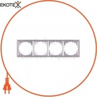 Рамка e.lux.10084L.4.fr.aluminium 4-местная, алюминий
