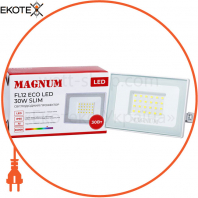 Светодиодный прожектор MAGNUM FL12 ECO LED 30Вт slim бел. 6500К IP65_