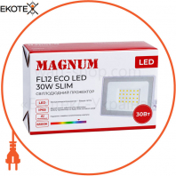 Светодиодный прожектор MAGNUM FL12 ECO LED 30Вт slim бел. 6500К IP65_