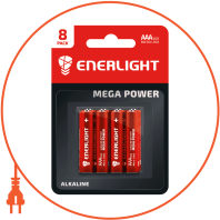 Батарейка ENERLIGHT MEGA POWER AAA BLI 8, Enerlight, 90030108
