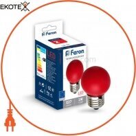 Feron 25116 светодиодная лампа feron lb-37 1w e27 красная