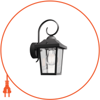 Вуличний настінний світильник Buzzard wall black 1x60W, цоколь E27, без лампи, ІР44, Philips, 915005309001