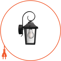 Вуличний настінний світильник Buzzard wall black 1x60W, цоколь E27, без лампи, ІР44, Philips, 915005309001