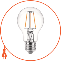 Лампа світлодіодна Philips Filament LED Classic 4-40 Вт A60 E27 865 CL NDAPR