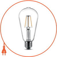 Лампа світлодіодна Philips Filament LED Classic 6-60W ST64 E27 830 CL ND