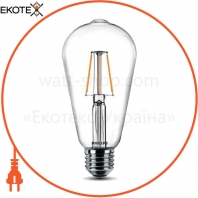 Лампа светодиодная PHILIPS FILAMENT LED CLASSIC 6-60W ST64 E27 830 CL ND