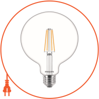 Лампа светодиодная Philips Filament LED Classic 6-60 Вт G120 E27 830 CL NDAPR