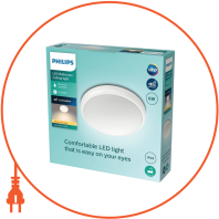 Світильник DORIS CL257 EC RD 6W 27K W HV IP44 06, білий, Philips, 929002367301