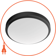 Світильник DORIS CL257 EC RD 6W 27K B HV IP44 06, чорний, Philips, 929002665001