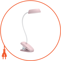 Светильник настольный аккумуляторный клипса Donutclip DSK201 PT 3W 40K P USB 02 розовый