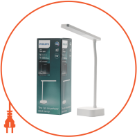 Світильник настільний акумуляторний Tilpa DSK212PT 5W 50K W USB02, Philips, 929003241507