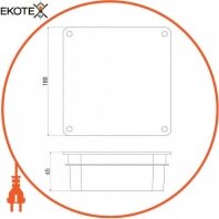 Enext z0020132 пластиковый корпус для контрольного соединения белый(60)