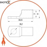 Enext s040003 медный кабельный наконечник е.end.stand.sc.25