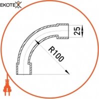 Enext s3037002 плавный угловой соединитель e.pipe.angle.large.stand.25