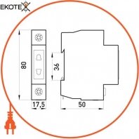 Розетка на DIN-рейку e.socket.stand.din, 230 В, Enext, s004001