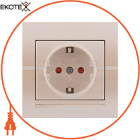 Розетка з/з - FireProof Бакеліт 702-3030-122B Колір Перлинно-білий металік 250V 16A~