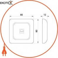 Розетка комп'ютерна RJ45, Enext, 228