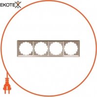 Рамка e.lux.10084L.4.fr.nickel 4-місцева , "нікель", Enext, ins0040059