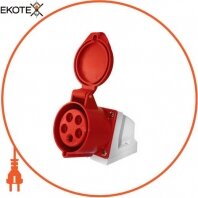 Силова розетка стаціонарна e.socket.pro.5.16, 5п., 380В, 16А (115), Enext, p012007