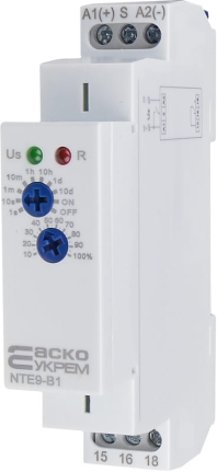 Реле затримки часу на вимкнення NTE9-B1 AC/DC 12-240V, АСКО-УКРЕМ, A0010240003