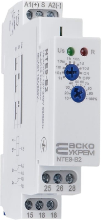 Реле задержки времени на выключение NTE9-B2 AC/DC 12-240V