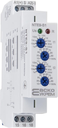 Реле времени асимметричного цикла NTE9-S1 AC/DC 12-240V