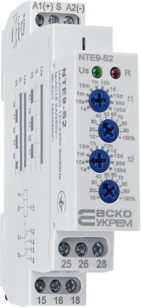 Реле времени асимметричного цикла NTE9-S2 AC/DC 12-240V