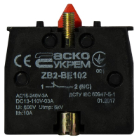 ZB2-BE102 NС Контакт до кнопок ХB2, АСКО-УКРЕМ, A0140010026
