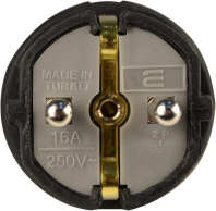 Вилка каучукова стандартна 2Р+PE 16А IP44, АСКО-УКРЕМ, A0250010001