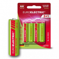 EUROELECTRIC Батарейка лужна AA LR6 1,5V блістер 4шт