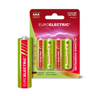 EUROELECTRIC Батарейка лужна AAA LR03 1,5V PE блістер 4шт