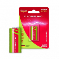 EUROELECTRIC Батарейка літієва CR123A 3V блістер 1шт