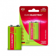 EUROELECTRIC Батарейка сольова 6F22 9V блістер 1шт