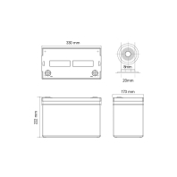 EUROELECTRIC Акумулятор гелевий 12V 100Ah, Euroelectric, Battery-12/100(G)