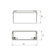 EUROELECTRIC Акумулятор літій-залізо-фосфатний (LiFePO4) 12.8V 120Ah, Euroelectric, Battery-12.8/120(LiFePO4)