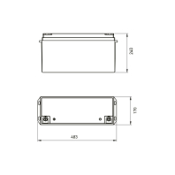 EUROELECTRIC Акумулятор літій-залізо-фосфатний (LiFePO4) 25.6V 100Ah, Euroelectric, Battery-25.6/100(LiFePO4)