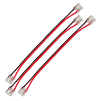 Конектор кутовий для LED COB стрічки 8мм IP20, 0-36V, 5A, дріт 15см набір 3 шт EUROLAMP
