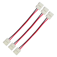 Конектор кутовий для LED SMD стрічки 8мм IP20, 12-24V, 0-1A, дріт 15см набір 3 шт EUROLAMP