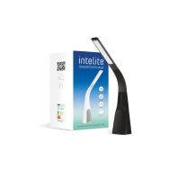 Розумна настільна лампа Intelite DL7 9W (USB, діммінг, температура, звук) чорна