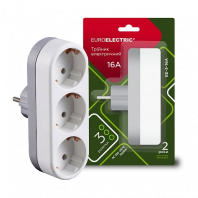 EUROELECTRIC Мережевий трійник із заземленням X3, 16A