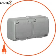 РСш22-2-А Розетка 2-на з з/к відкр. вст. 16А IP54 AQUATIC IEK