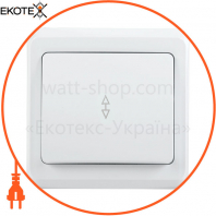 ВСп10-1-0-ВБ Вимикач 1 кл. прохід. 10А ВЕГА білий IEK