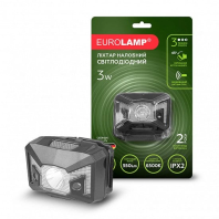 EUROLAMP Світлодіодний ліхтар налобний 3W чорний, Eurolamp, HL-3W(black)
