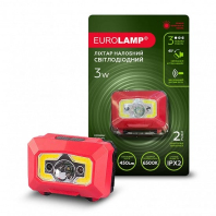 EUROLAMP Світлодіодний ліхтар налобний 3W, Eurolamp, HL-3W(red)
